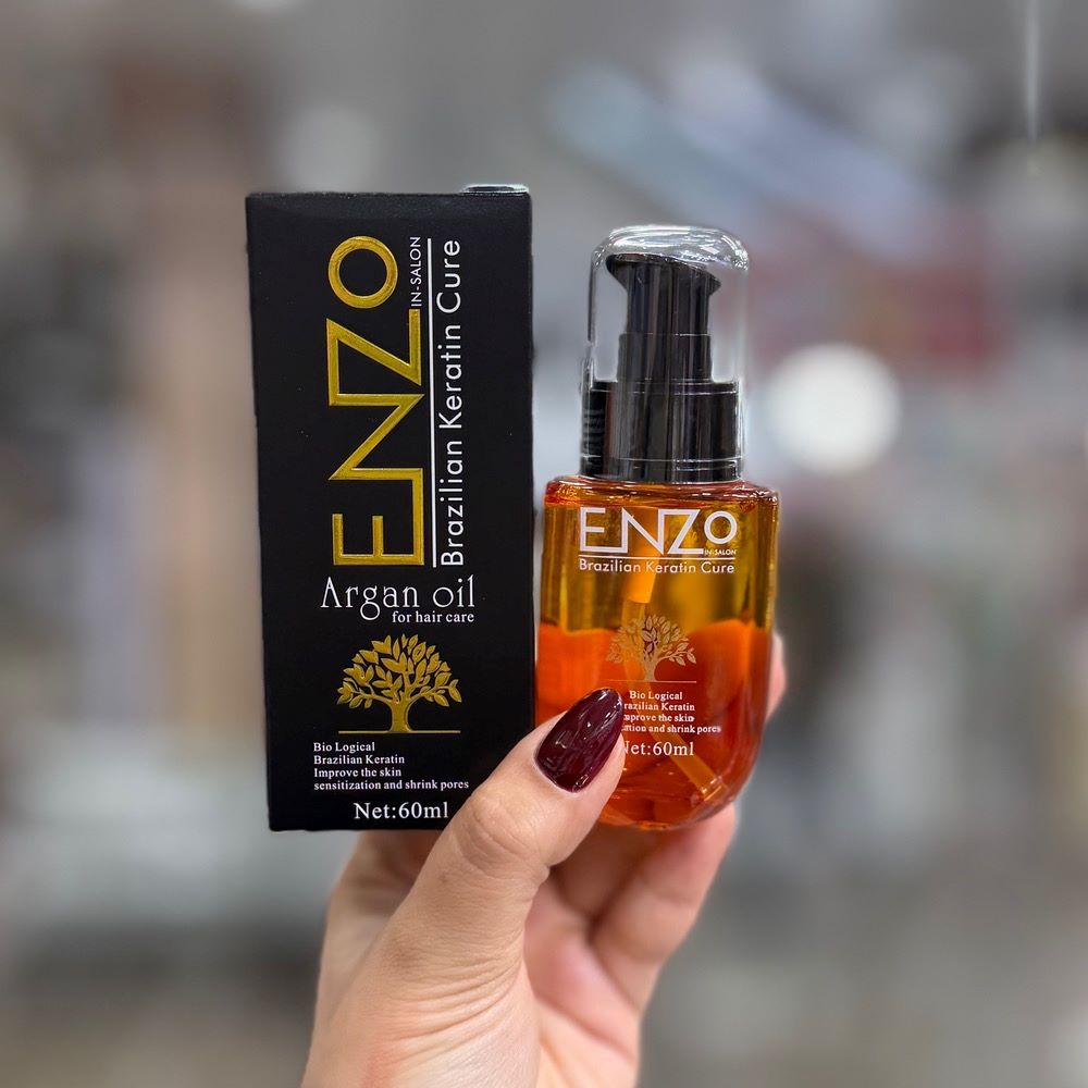 روغن آرگان و کراتین برزیلی مو انزو (ENZO)